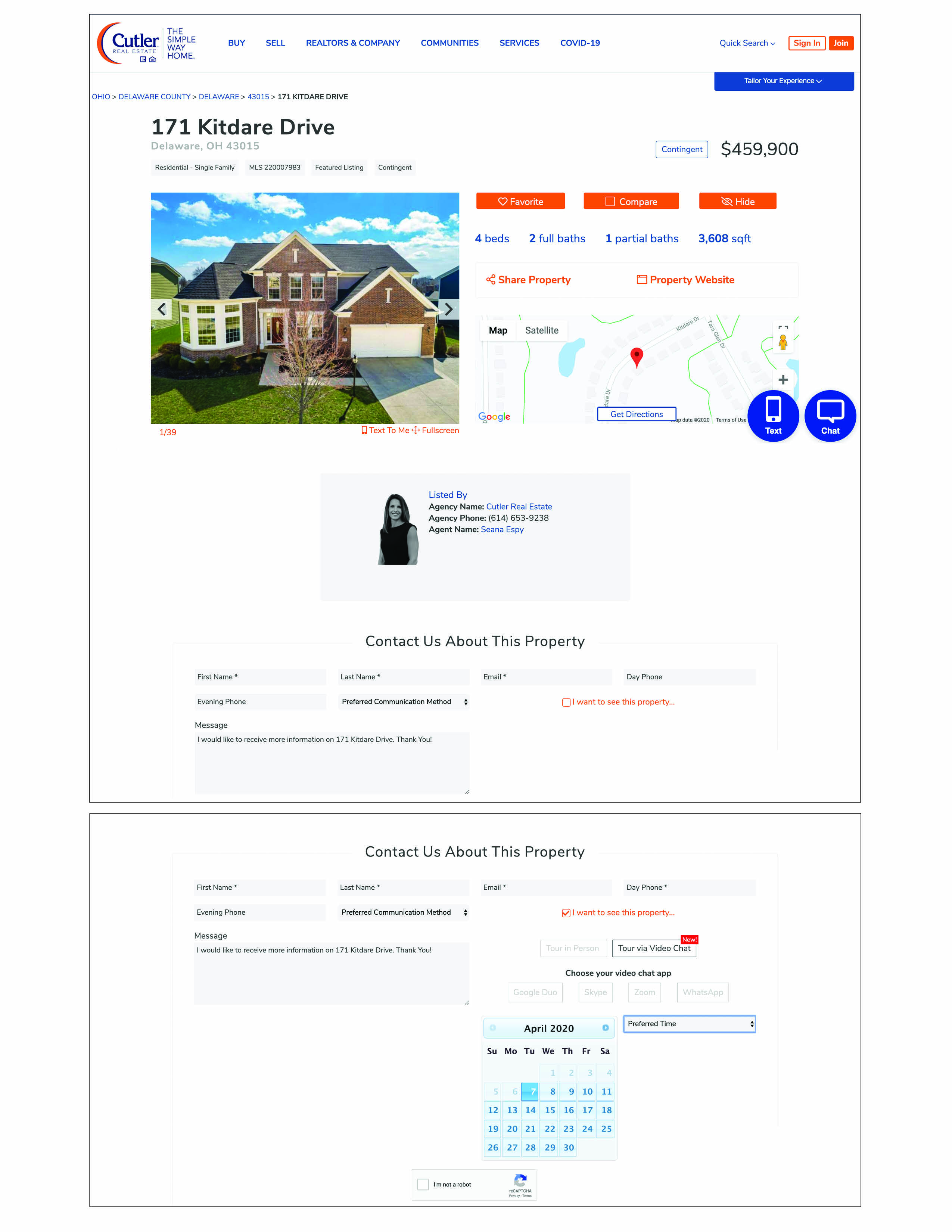 Virtual Showing Request - Cutler Real Estate